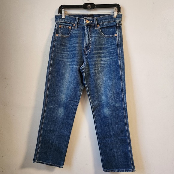 Lucky Brand Authentic Straight Crop Jeans Women's Size 4/27 Dark Wash - Picture 1 of 10